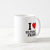 I Liebe Ultimate Frisbee Kaffeetasse (VorderseiteRechts)
