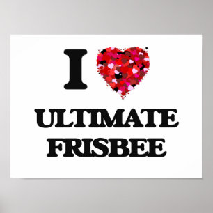 I Liebe Ultimate Frisbee Poster