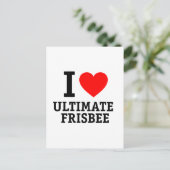 I Liebe Ultimate Frisbee Postkarte (Stehend Vorderseite)