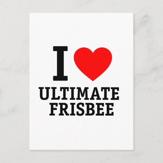 I Liebe Ultimate Frisbee Postkarte (Vorderseite)