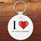 I Liebe Ultimate Frisbee Schlüsselanhänger (Vorderseite)