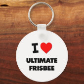 I Liebe Ultimate Frisbee Schlüsselanhänger (Vorderseite)