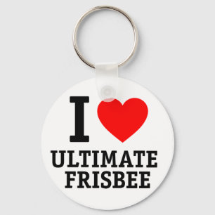 I Liebe Ultimate Frisbee Schlüsselanhänger