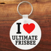I Liebe Ultimate Frisbee Schlüsselanhänger (Vorderseite)