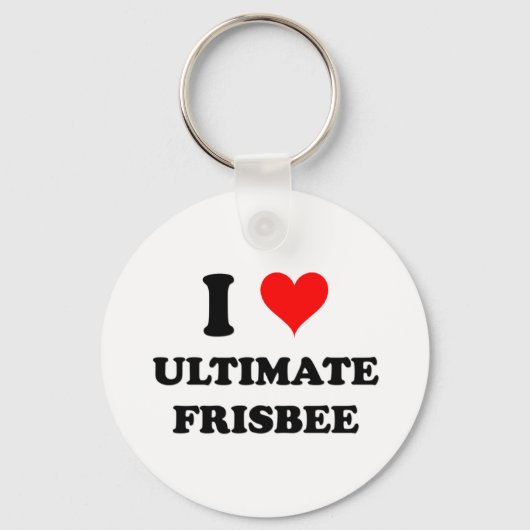 I Liebe Ultimate Frisbee Schlüsselanhänger (Vorderseite)