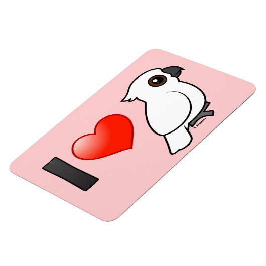 I Liebe Umbrella Cockatoos Magnet (Linke Seite)