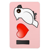 I Liebe Umbrella Cockatoos Magnet (Vertikal)