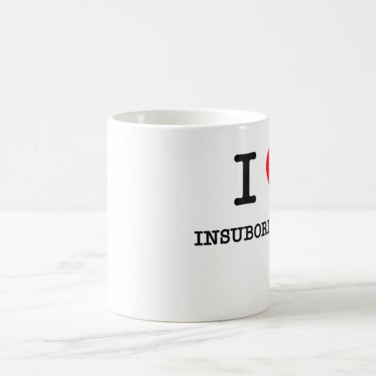 I Liebe-Unbotmäßigkeit Kaffeetasse (Mittel)