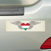 I Liebe Ungarn - Flügel Autoaufkleber (Auf Auto)