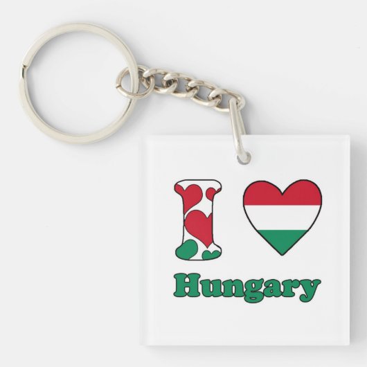 I Liebe Ungarn Schlüsselanhänger (Vorderseite)
