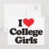 I Liebe Uni Girls Postkarte (Vorne/Hinten)