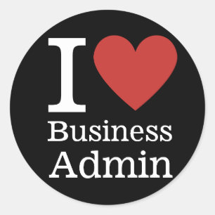 I ❤️ LIEBE UNI RUNDER AUFKLEBER