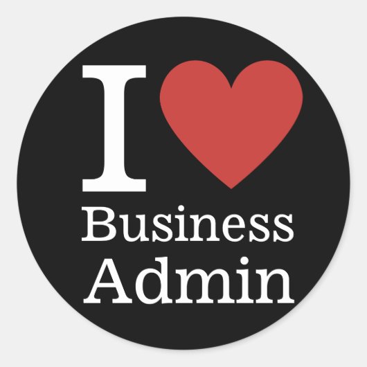 I ❤️ LIEBE UNI RUNDER AUFKLEBER (Vorderseite)