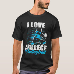 I Liebe Uni Volleyball Volley Player Vintag T-Shirt