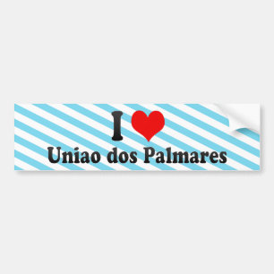 I Liebe Uniao DOS Palmares, Brasilien Autoaufkleber