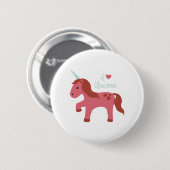 I Liebe Unicorns Button (Vorne & Hinten)