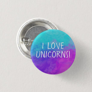 I Liebe Unicorns Button