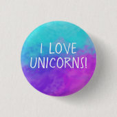 I Liebe Unicorns Button (Vorderseite)