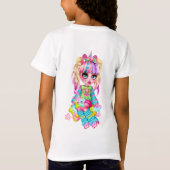 I Liebe Unicorns Kawaii Chibi Girl T-Shirt (Rückseite)