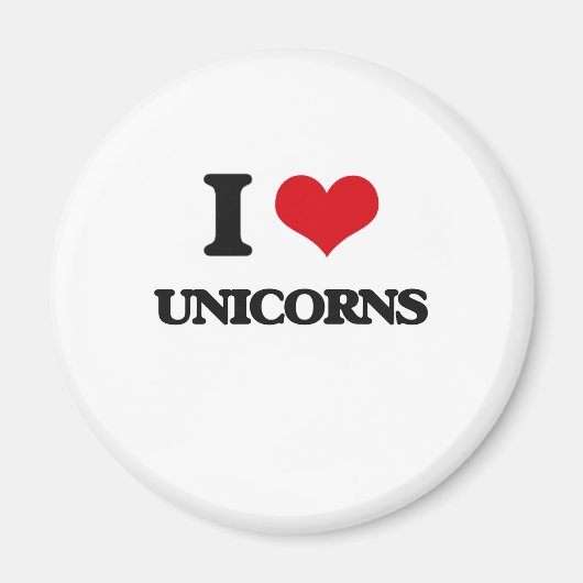 I Liebe Unicorns Magnet (Vorne)