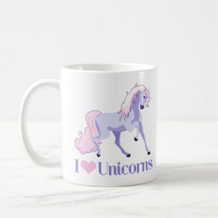 I Liebe Unicorns Niedlich Girls Kaffeetasse