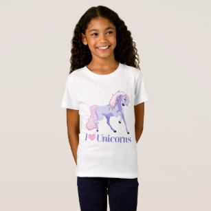 I Liebe Unicorns Niedlich Girls T-Shirt