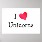 I Liebe Unicorns Poster (Vorne)