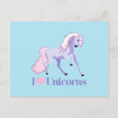 I Liebe Unicorns Postkarte (Vorderseite)