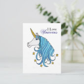 I Liebe Unicorns Postkarte (Stehend Vorderseite)