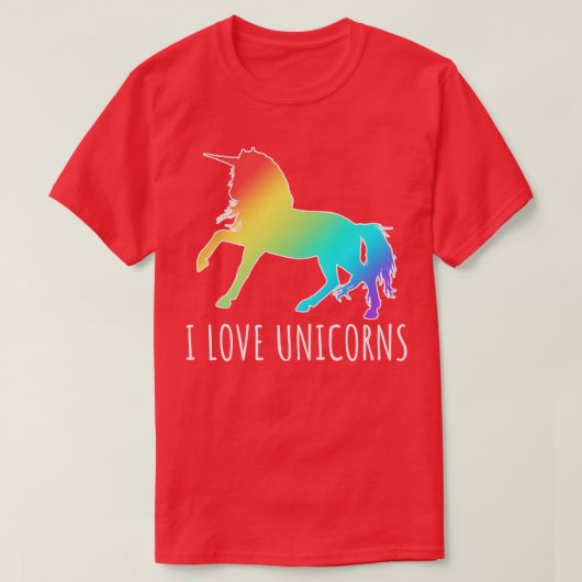 I LIEBE UNICORNS T-Shirt (Design vorne)
