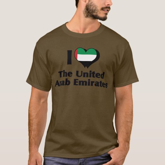 I Liebe United Arab Emirates Flag Shirt (Vorderseite)