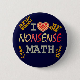 I Liebe-Unsinns-Mathe Button