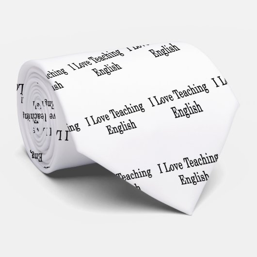 I Liebe-unterrichtendes Englisch Krawatte (Gerollt)