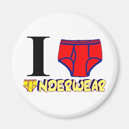 I Liebe Unterwäsche Magnet (Vorne)