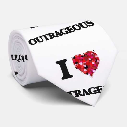 I Liebe unverschämt Krawatte (Gerollt)