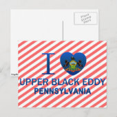 I Liebe Upper Black Eddy, PA Postkarte (Vorne/Hinten)