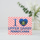 I Liebe Upper Darby, PA Postkarte (Stehend Vorderseite)