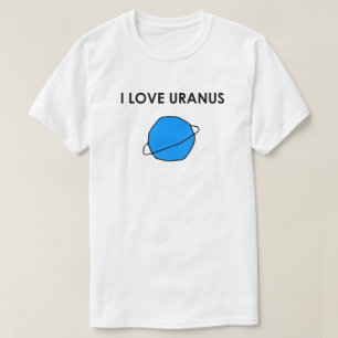 I LIEBE URANUS Heart Space Planets Astronomie Ster T-Shirt