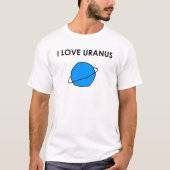 I LIEBE URANUS Heart Space Planets Astronomie Ster T-Shirt (Vorderseite)