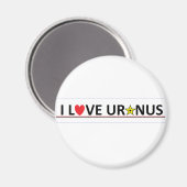 I Liebe Uranus Magnet (Vorderseite/Rückseite)
