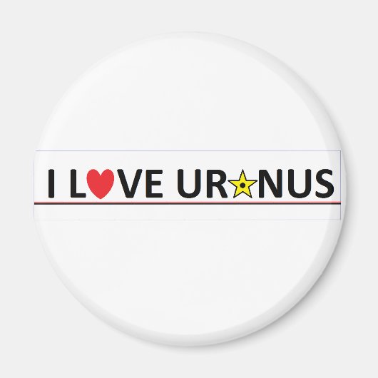I Liebe Uranus Magnet (Vorne)