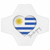 I Liebe Uruguay Flag Farben Herzsoccer Ball (Flach)