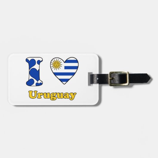 I Liebe Uruguay Gepäckanhänger (Vorderseite horizontal)