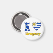 I Liebe Uruguay Magnet (Vorderseite/Rückseite)