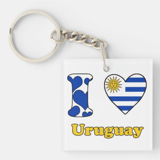 I Liebe Uruguay Schlüsselanhänger (Vorderseite)