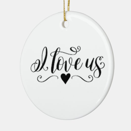 ***I LIEBE US*** CHRISTMAS ORNANANATION KERAMIK ORNAMENT (Links)