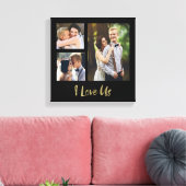 I Liebe Us Gold Script Hochzeitsschulung Leinwand (Insitu (Wohnzimmer))