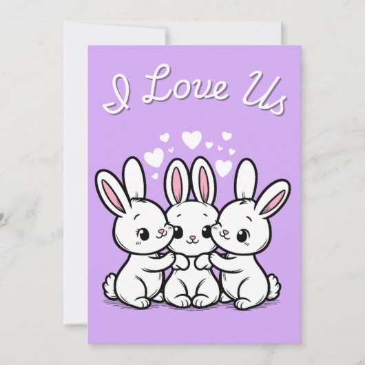 I Liebe US Poly Card Feiertagskarte (Vorderseite)