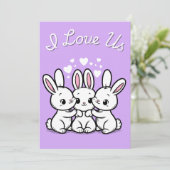 I Liebe US Poly Card Feiertagskarte (Stehend Vorderseite)