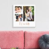 I Liebe Us Rose Gold Script Hochzeitsrate Leinwand (Insitu (Wohnzimmer))